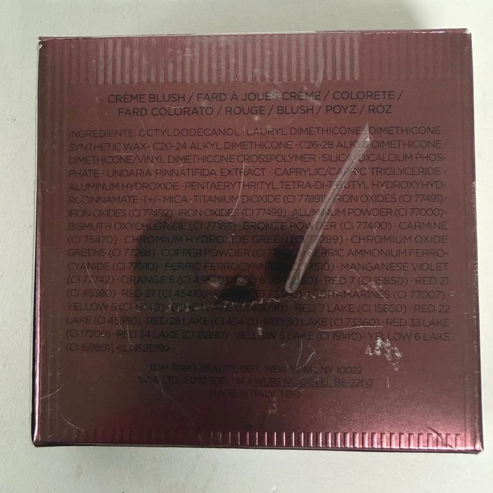 Tom Ford Blush Compact 01 Cafe Blush Luxury Velvet Cream Compact Designer